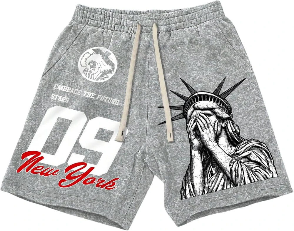 Street Hip-Hop Printed Shorts