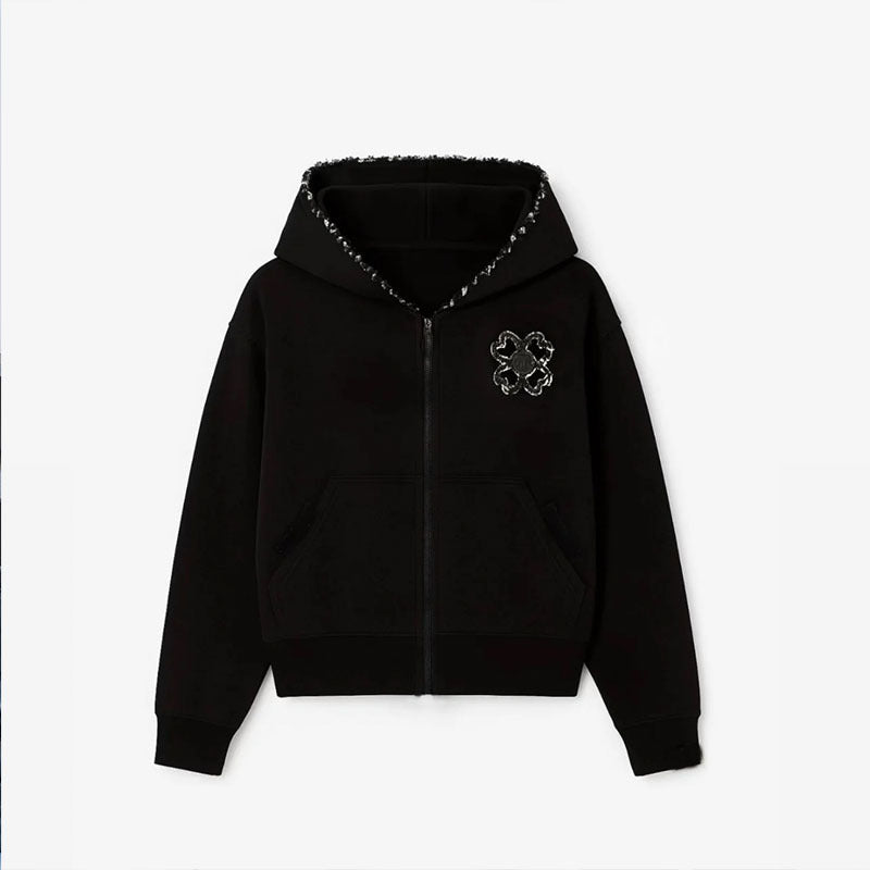 Geometric Zip Street Hoodie