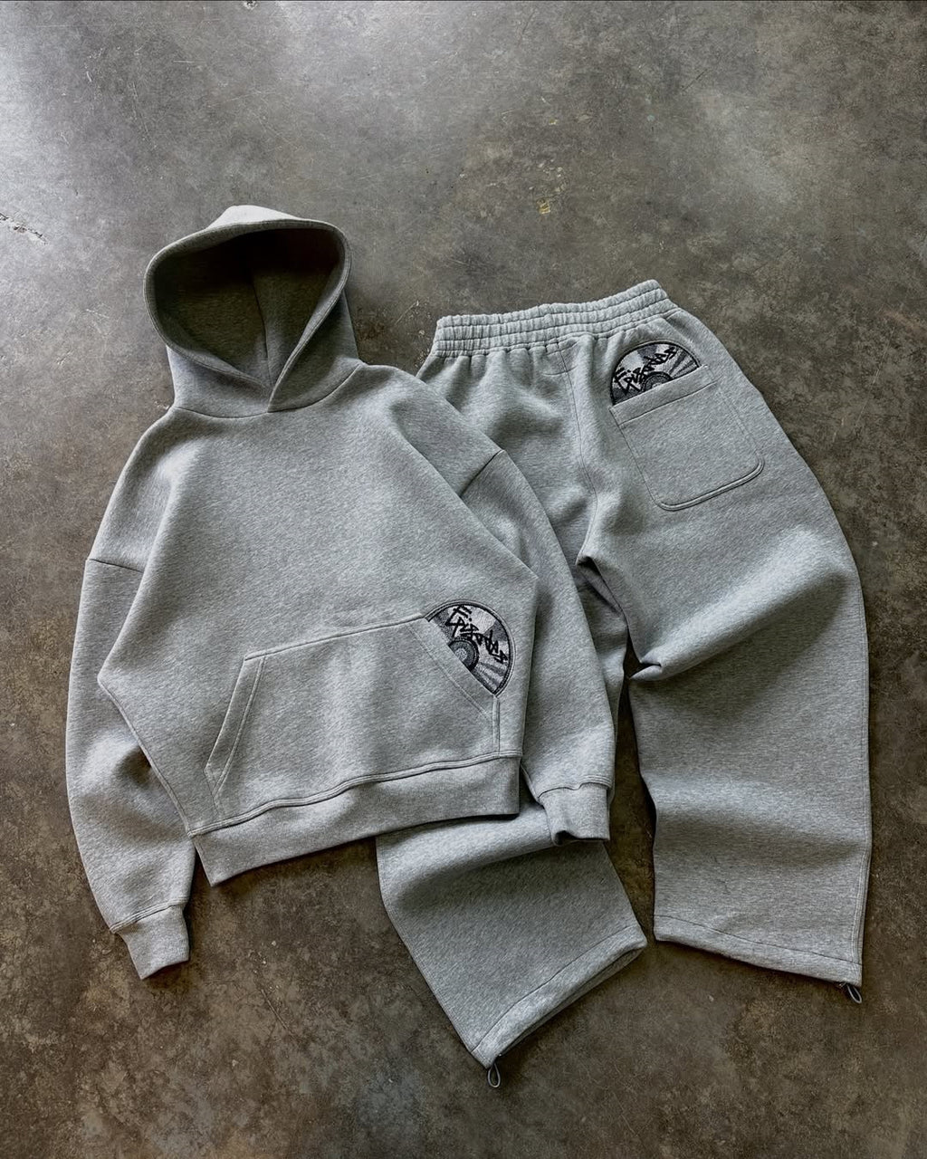 CD Print Hoodie and Joggers Set