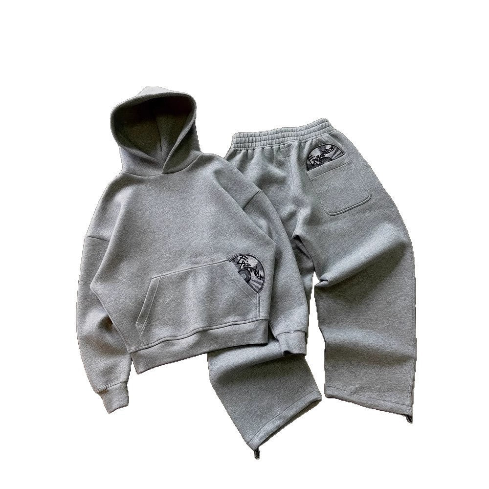 CD Print Hoodie and Joggers Set