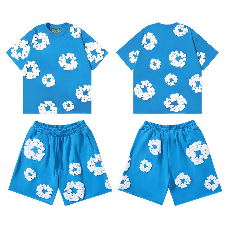 men?s oversized multi-color beach shorts