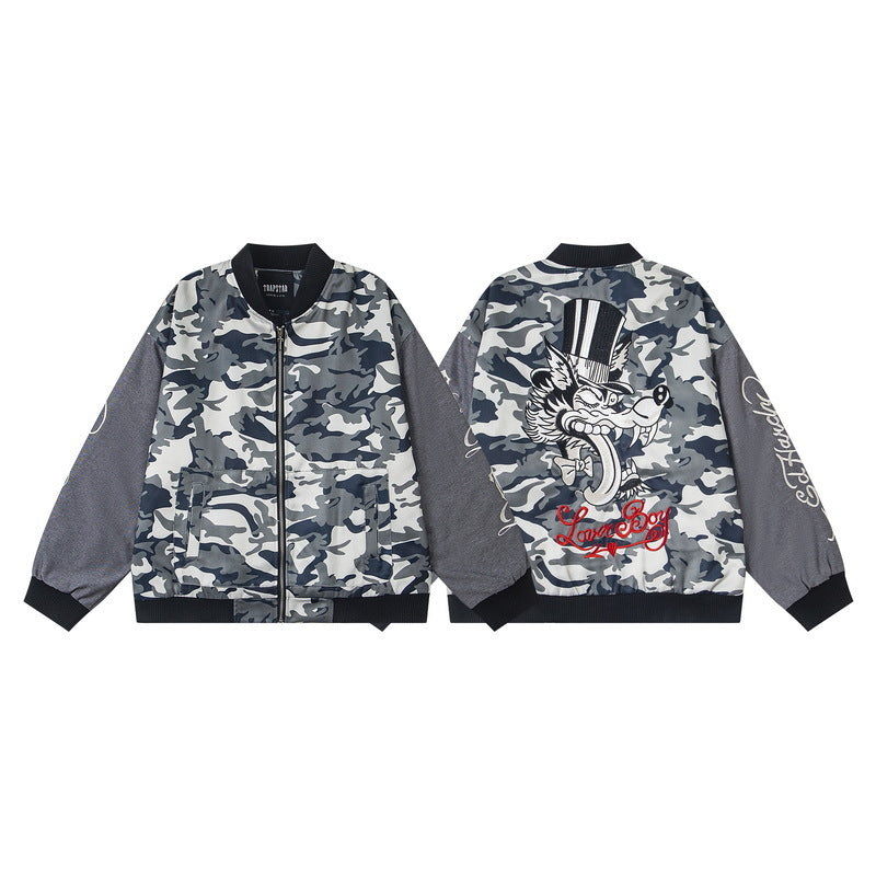 Black glossy thickened cotton jacket with small logo