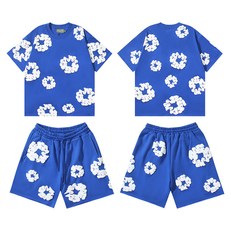 men?s oversized multi-color beach shorts